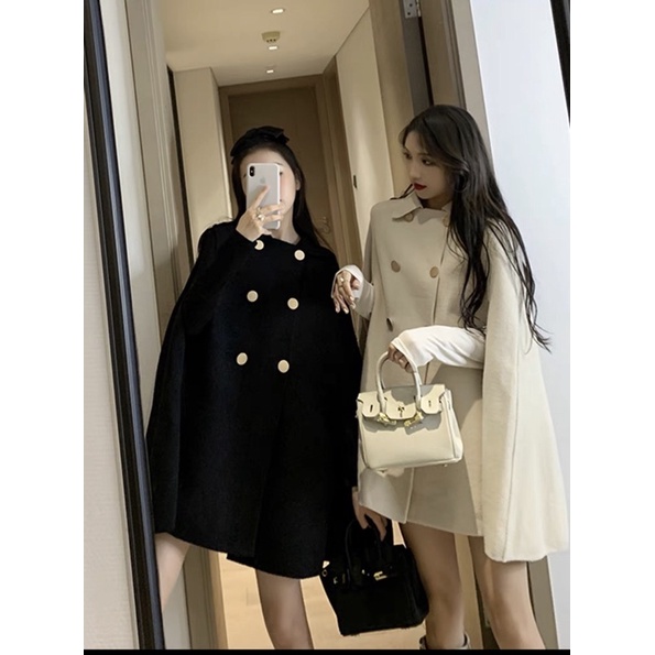 Áo choàng nữ khí chất thu đông