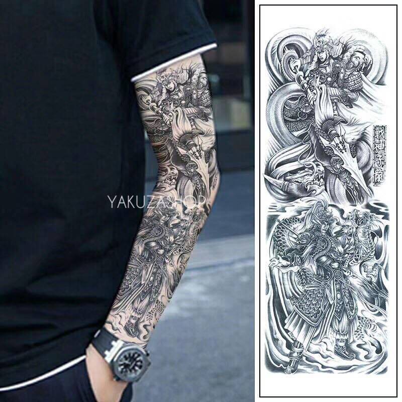 Hình xăm dán kín tay, full, bít tay triệu tử long, triệu vân, xăm tạm thời chống nước JULLY Tattoo chất