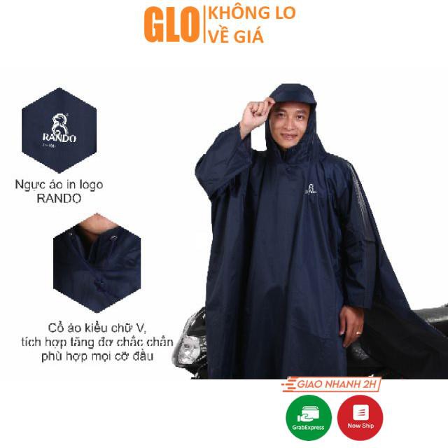 Áo Mưa 2 Đầu Có Kính Vải Dù Cao Cấp 1m4 Poncho Sundo Chống Thấm Tốt