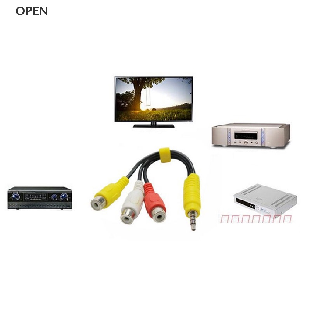 Cáp Chuyển Đổi Âm Thanh 3.5mm AV Male Sang 3RCA Female