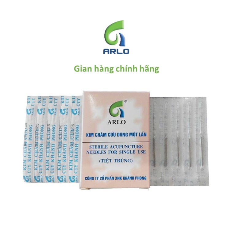 Kim Châm Cứu Arlo Khánh Phong Nhĩ Châm vô trùng dùng 1 lần sắc bén, không gỉ - Chính hãng Khánh Phong