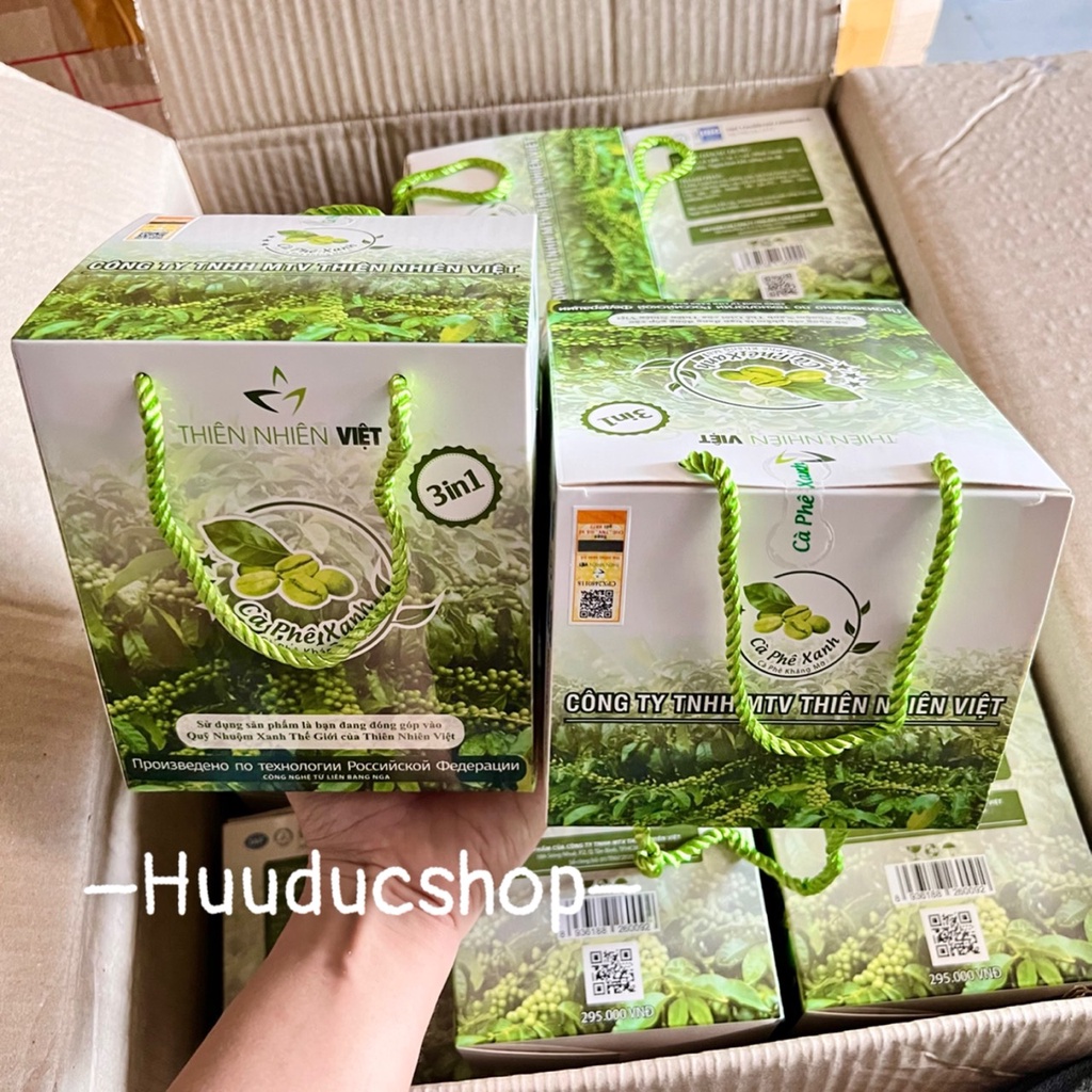 Cà Phê Xanh kháng mỡ hộp 30 gói chính hãng