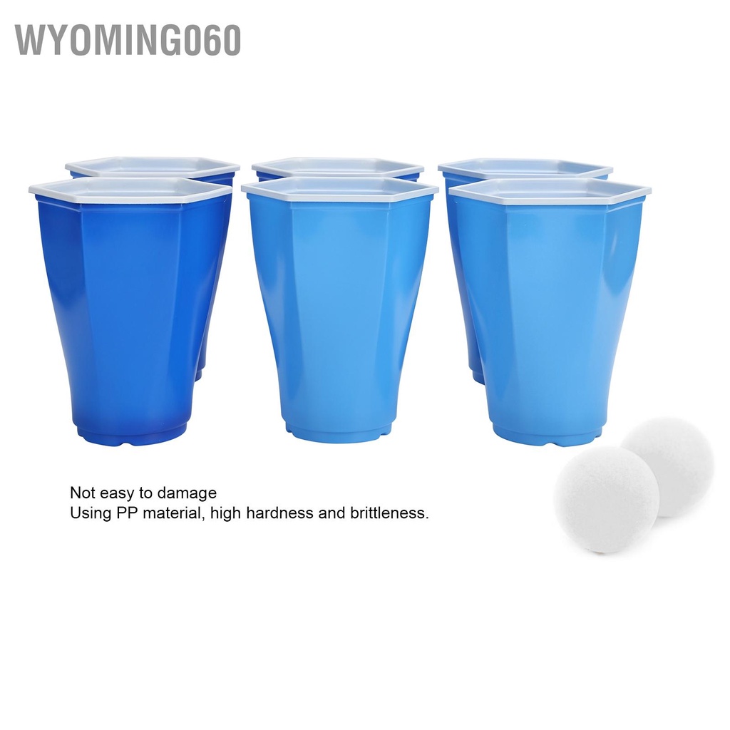 [Hàng Sẵn] 6 cái 450ml Hex Miệng Cốc dùng một lần Cốc nhựa dày cho Nhà hàng Ngoài trời Trò chơi 【Wyoming060】