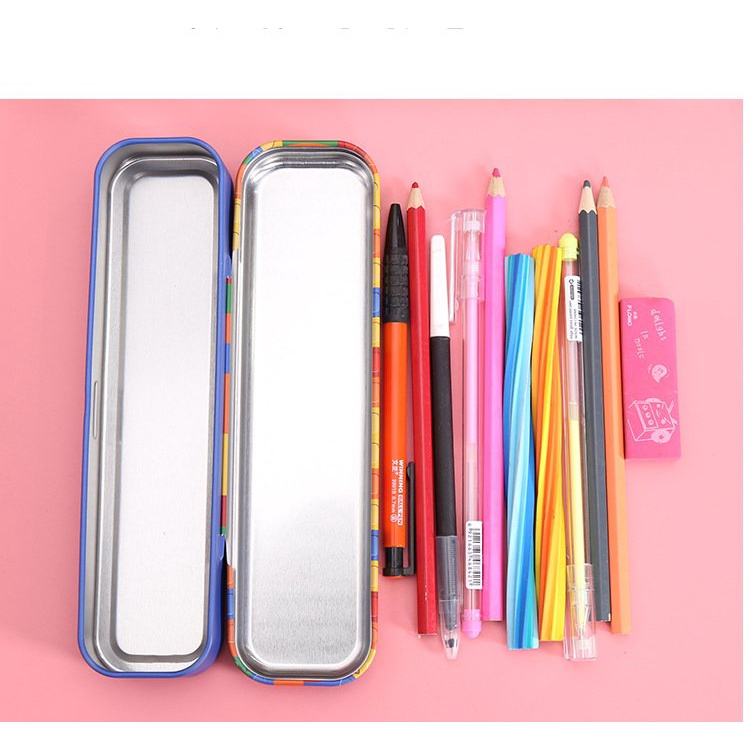 Hộp bút học sinh cute dễ thương, hộp đựng bút sắt cho học sinh cấp 1