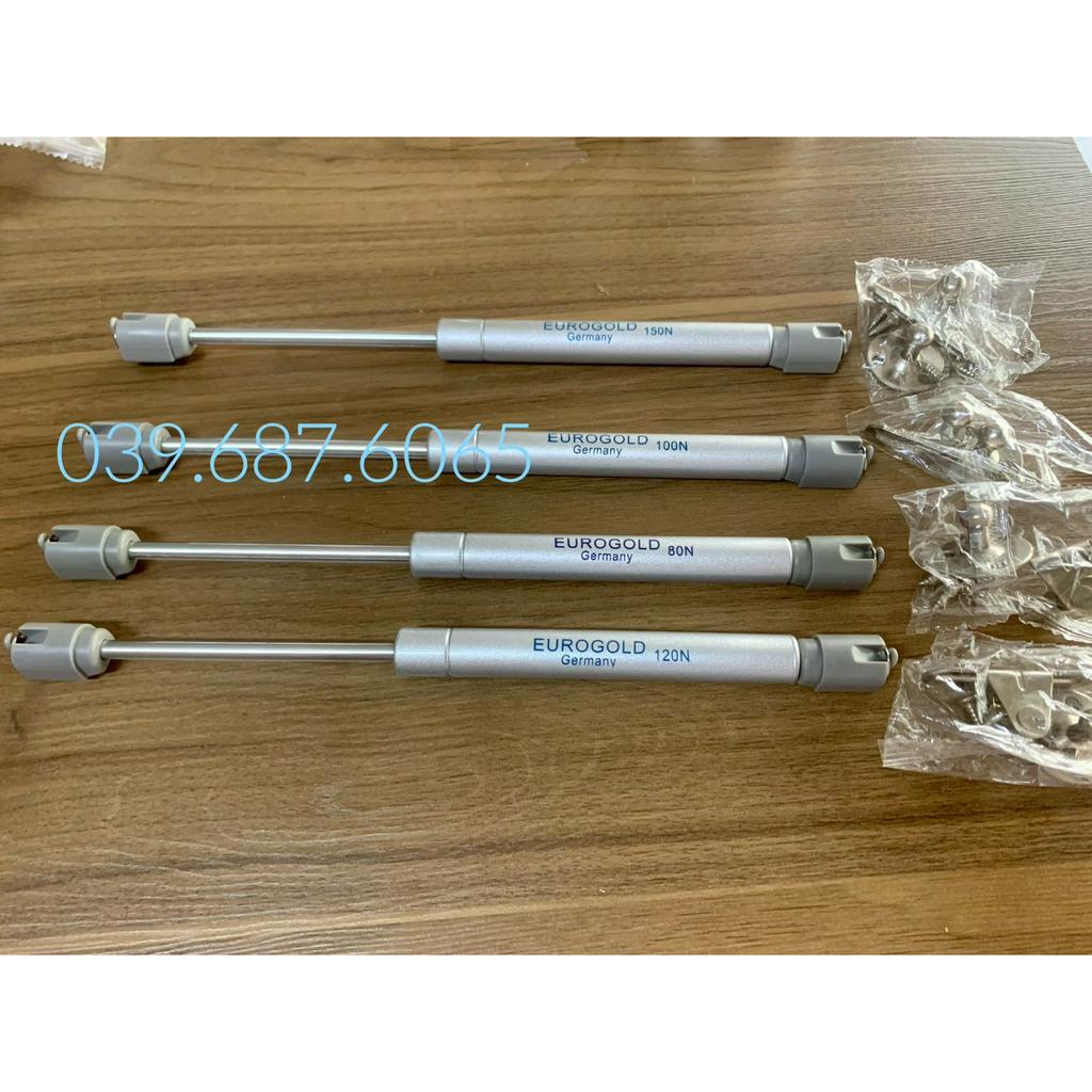 Tay nâng thủy lực, tay chống hơi tủ bếp, Piston nâng cánh tủ 80N, 100N, 120N, 150N, Ti hơi chính hãng Eurogold