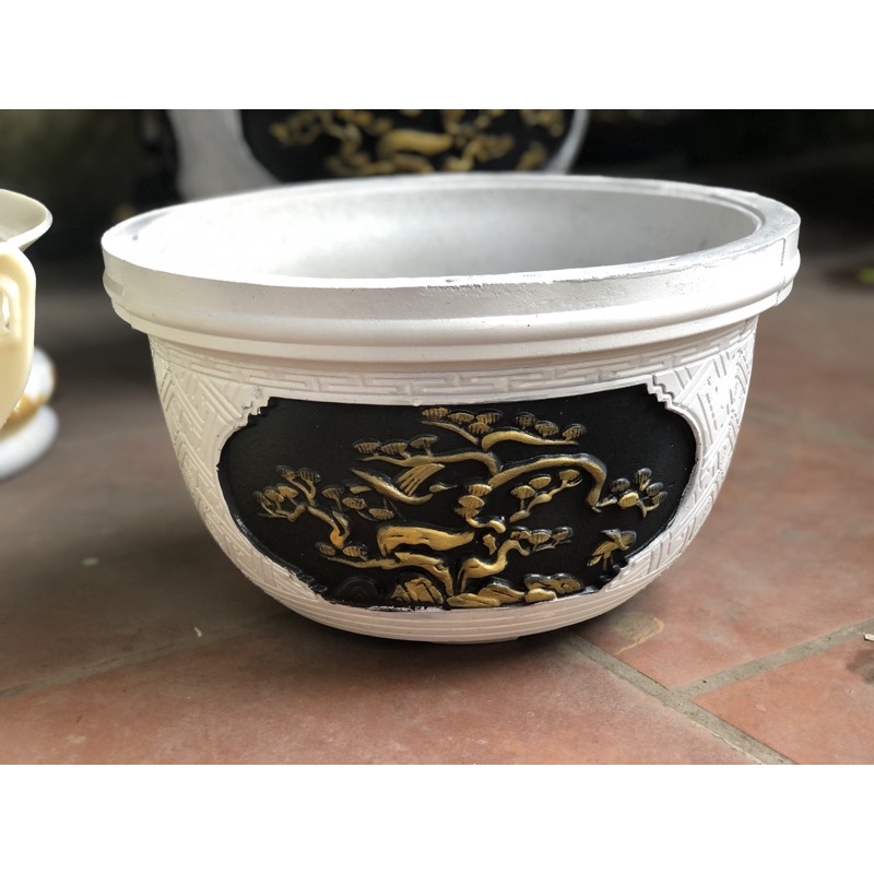 Khuôn tròn 40cm hoạ tiết Cúc-Tùng- Mai xen kẽ nhựa abs có lòng trong