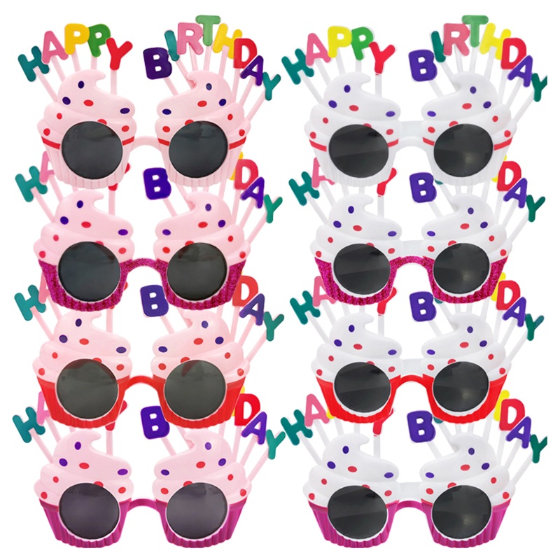 Mắt kính họa tiết chữ Happy Birthday độc đáo cho người lớn và trẻ em