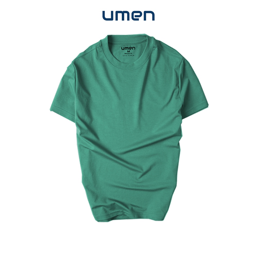Áo thun nam cổ tròn tay ngắn vải cotton co giãn, thoáng mát - UMEN