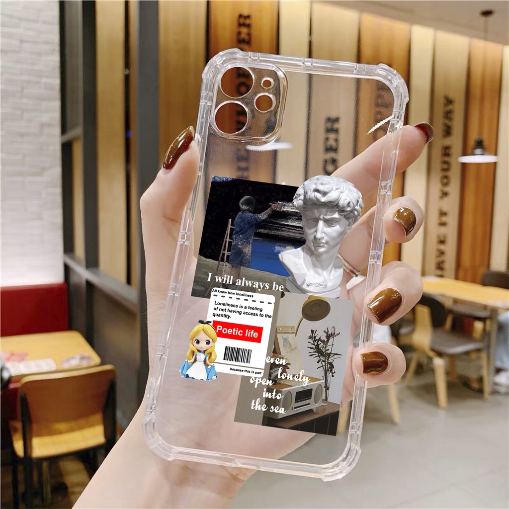 Ốp lưng iphone David statue viền vuông chống sốc bảo vệ bo camera 13 pro max 11 12 promax mini 6 6s 7 8 plus x xr xs