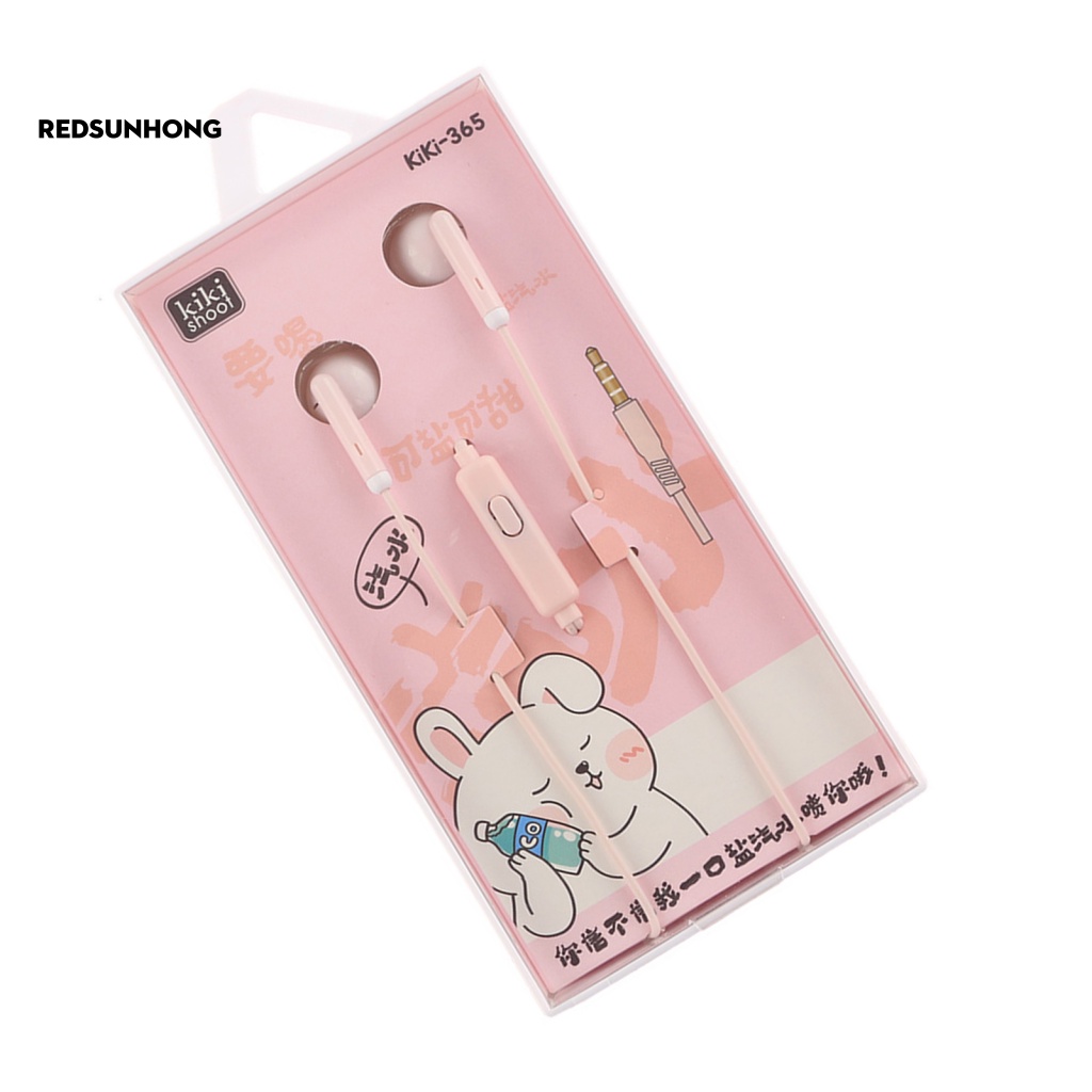 Tai Nghe Nhét Tai Jack 3.5mm Ổn Định Họa Tiết Hoạt Hình Cho Bé