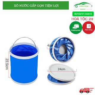 [XẢ KHO-THANH LÝ]Xô nước gấp gọn 💯FREESSHIP 💯  Xô nước đa năng dùng để rửa xe, camping, câu cá