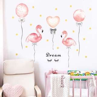Decal trà sữa Hạc bong bóng cute