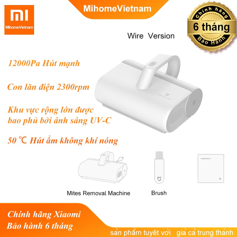 Máy Hút Bụi Diệt Khuẩn UV Xiaomi Mijia MJCMY01DY✅ Lực Hút Mạnh Đến 12kPa✅ Hàng Chính Hãng