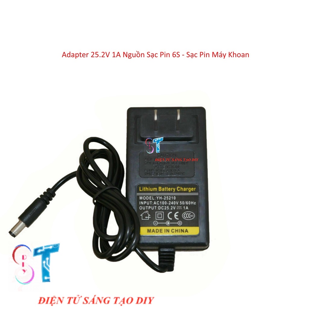 Adapter 25.2V 1A Nguồn Sạc Pin 6S - Sạc Pin Máy Khoan