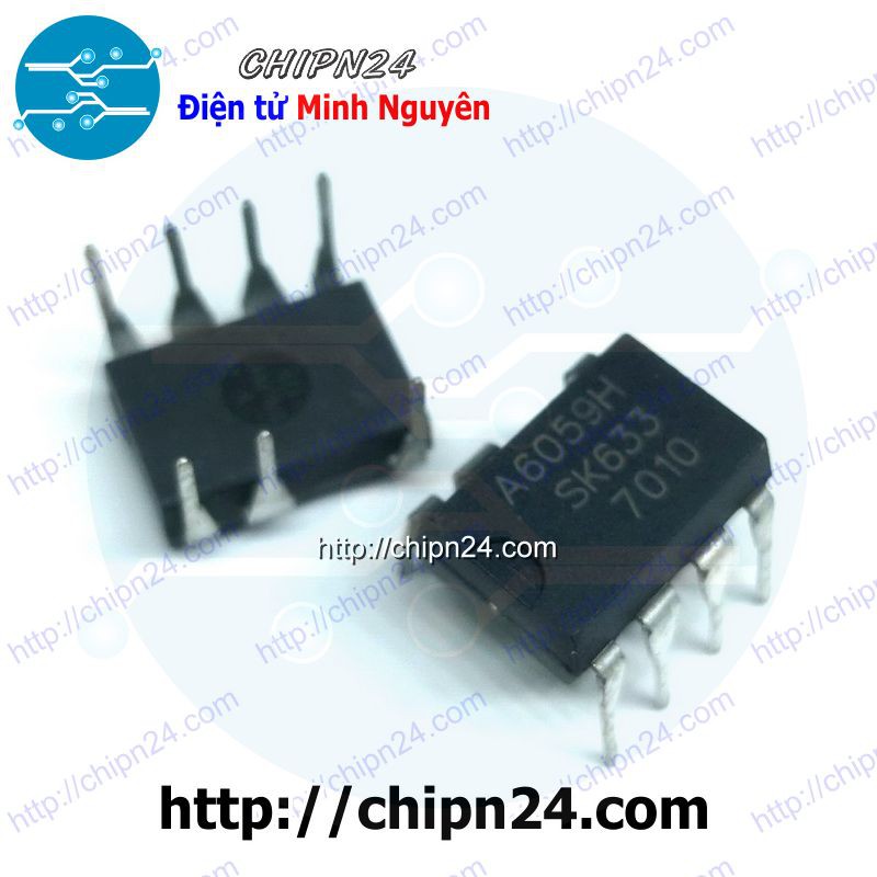 [1 CON] IC A6059 DIP-7 (STR-A6059H A6059H 6059 PWM) (IC nguồn PWM chuyển đổi AC-DC)