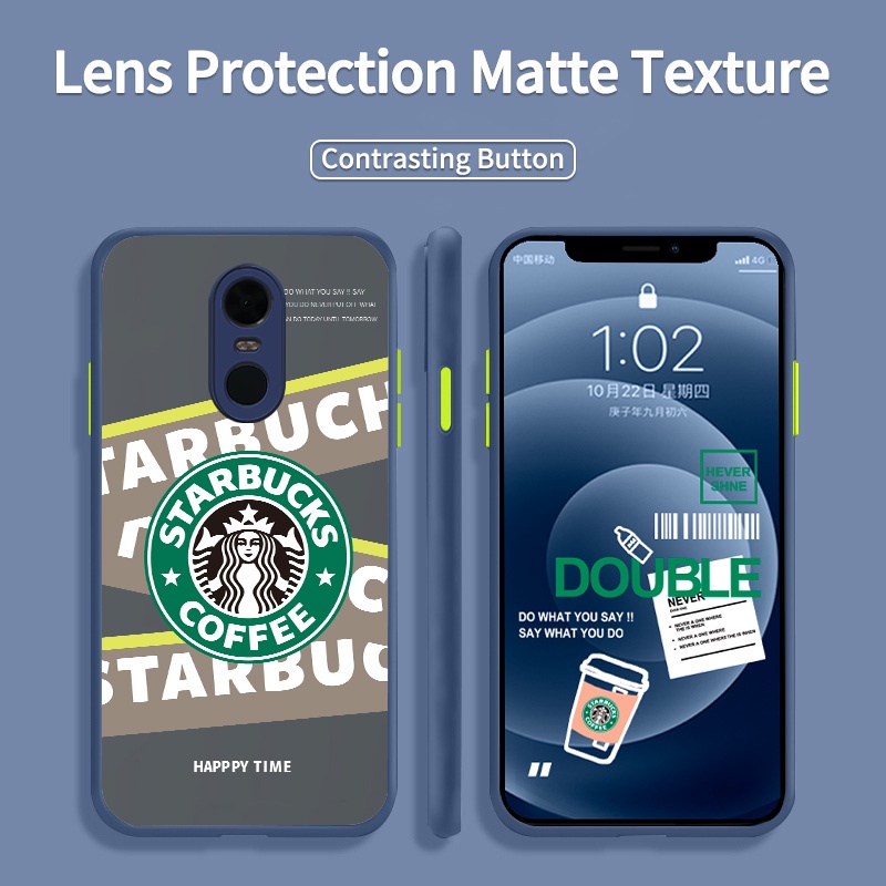 Ốp Điện Thoại Chống Sốc Họa Tiết Starbucks Cho Xiaomi Redmi 5 PLus Note 5 India