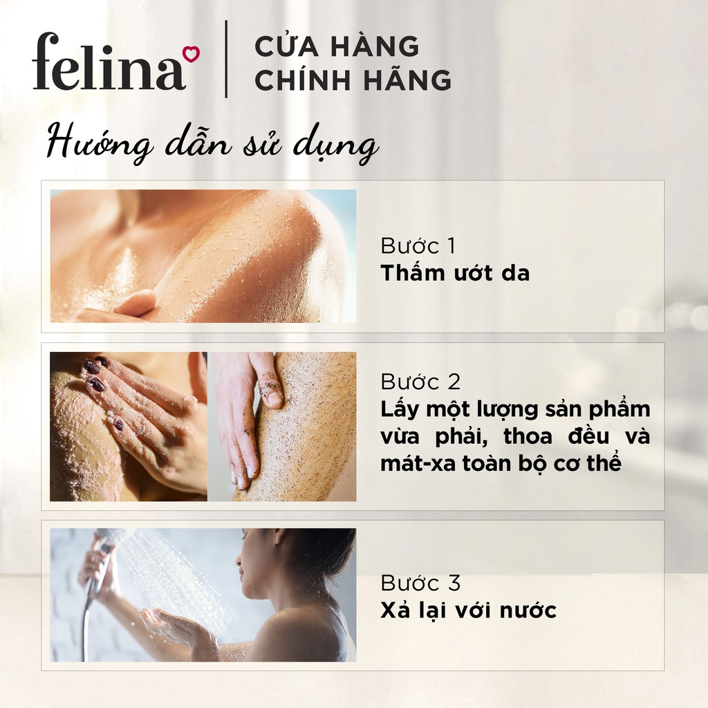 Combo 2 Tuýp Tẩy Tế Bào Chết dạng Gel Felina 300ml/Tuýp