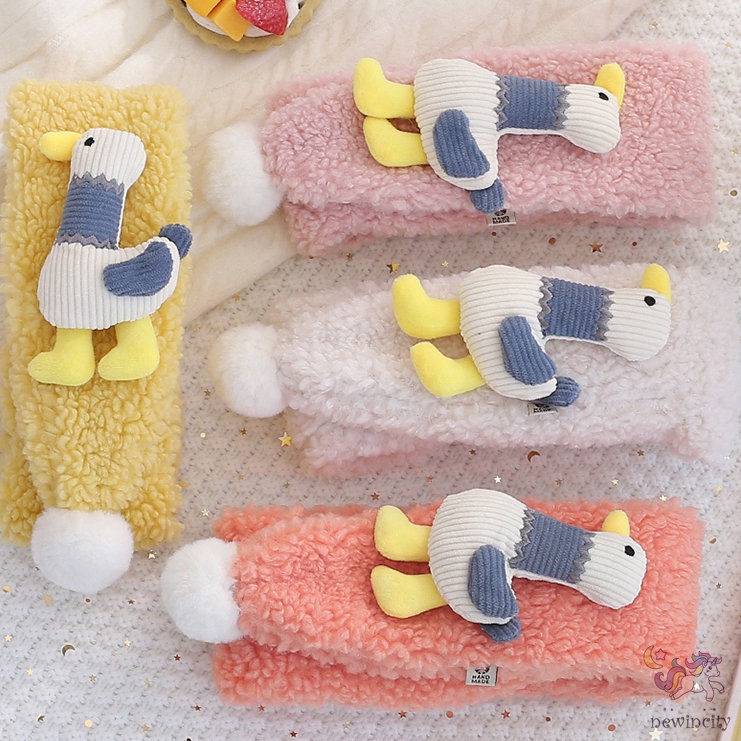 Khăn choàng lông cừu kiểu hoạt hình đáng yêu kiểu Hàn Quốc dành cho bé trai và bé gái