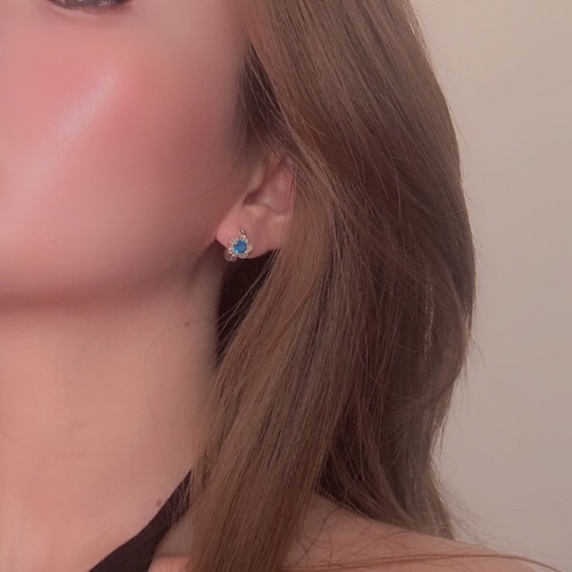 Khuyên Tai Bạc hình bông