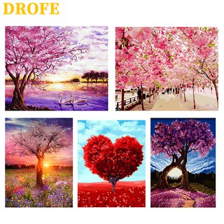 Bộ tranh số hóa tự làm DROFE 40x50cm hình phong cảnh độc đáo