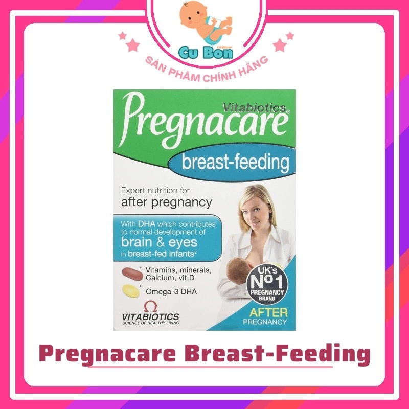 Vitamin tổng hợp Pregnacare Breast-Feeding (84v) giúp lợi sữa tăng cường đề kháng cho mẹ cho con bú sau sinh, UK