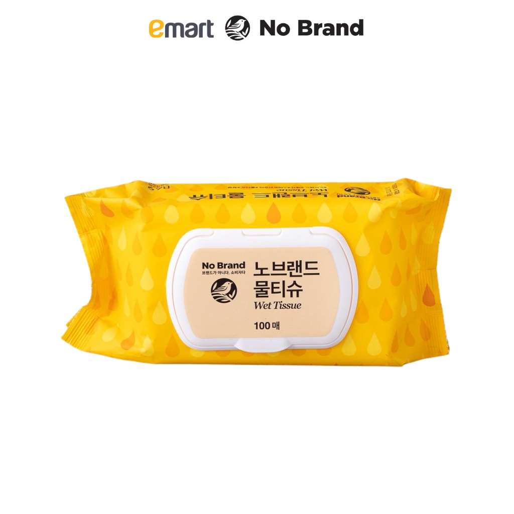 Khăn Ướt Có Nắp Nhựa No Brand 100 Miếng - Emart VN