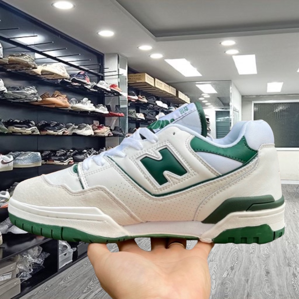 Giày New Balance 550 'White Green' BB550WT1, NB xanh lá bản SC BẢN NEW - Yabi_boutique