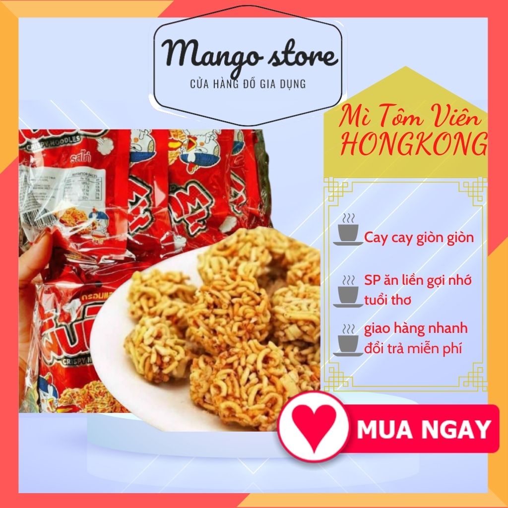 Mì tôm trẻ em viên hiệu con gà chuẩn Thái hương vị tuổi thơ cay nhẹ MANGO STORE