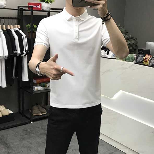 Áo Polo Nam Trơn Văn Phòng Trẻ Trung In Họa TIết Chữ GK Zenkonam MEN TOP 241V2