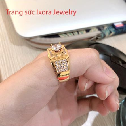 Nhẫn nam đính đá sang trọng cao cấp Ixora Jewelry NN01