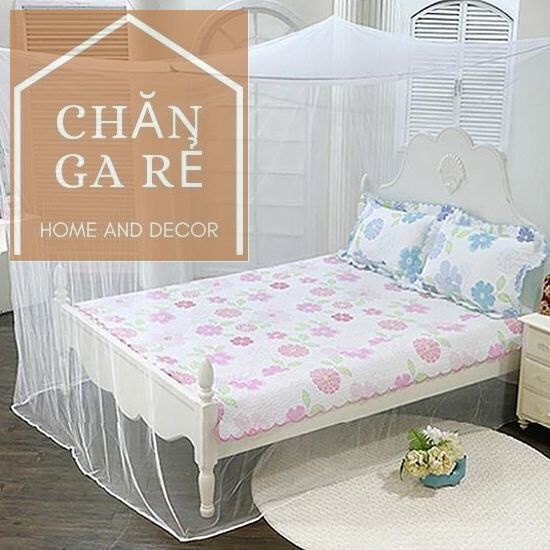 Màn tuyn trắng mùng trắng chống muỗi 4 góc không cửa đủ kích thước 1m2 1m6 1m6 2m2