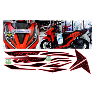 Tem rời dán xe vario 150 dán xe đỏ nhám - Bi Decal