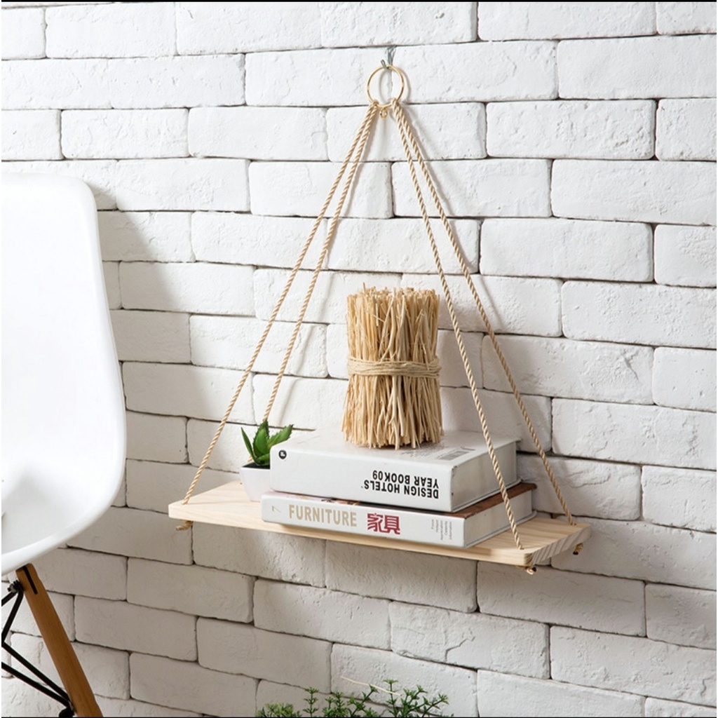 Kệ treo tường trang trí, kệ gỗ decor treo tường đa năng phong cách vintage Ant Home - KM003