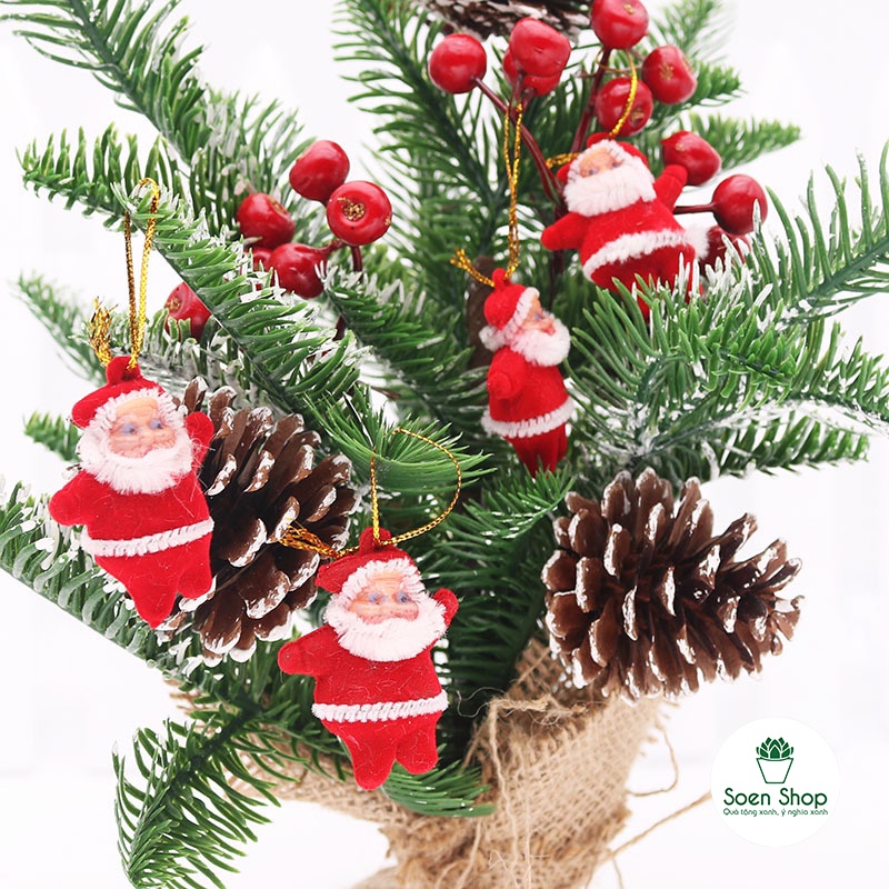 |FREESHIP| Phụ kiện ÔNG GIÀ trang trí Noel, Giáng sinh- Phụ kiện trang trí cây xanh để bàn làm việc, mô hình tiểu cảnh
