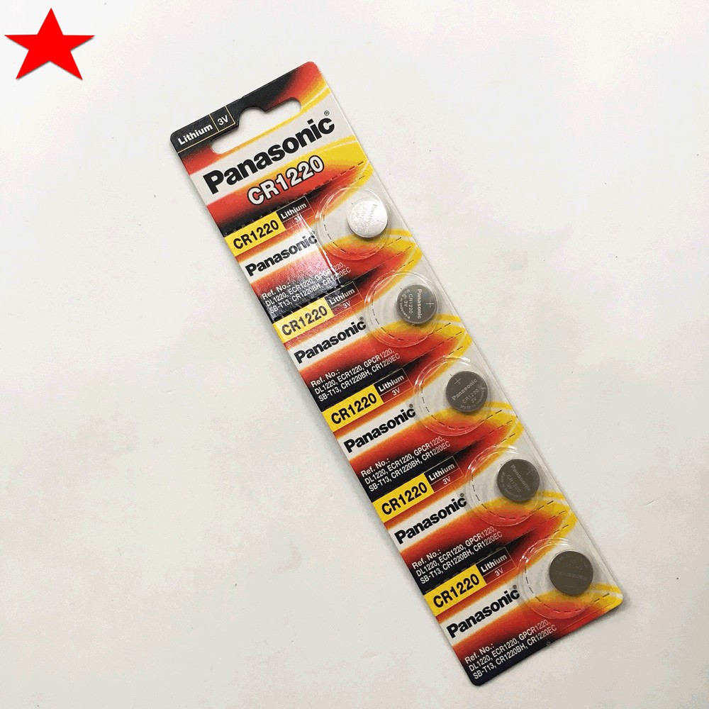 Pin đồng hồ CR1220 Panasonic 3V Lithium Vỉ 1 Viên chính hãng