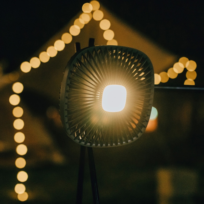 Nama Quạt Treo Có Đèn LED Có Thể Sạc Lại Bằng Cổng USB Dùng Khi Nướng BBQ Trong Ký