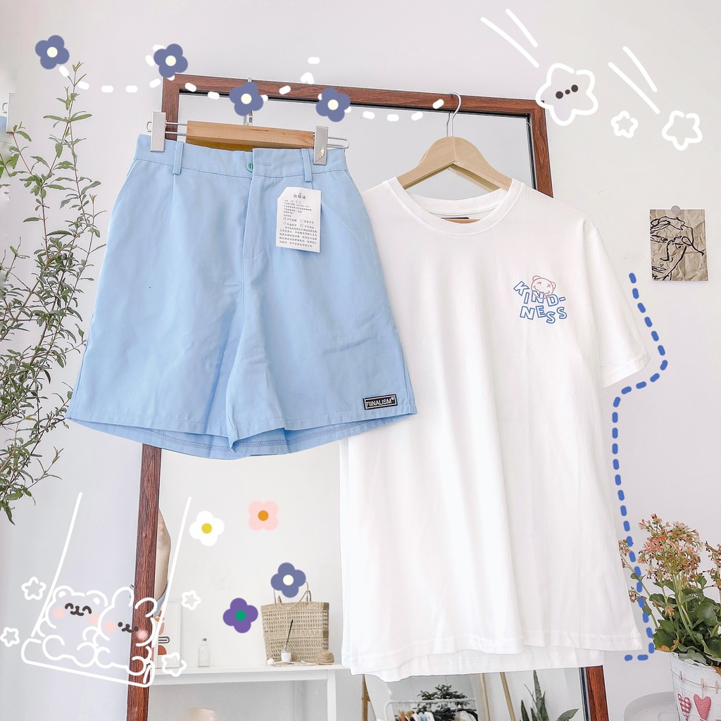 Quần shorts kaki FIINALISM / FIINTASY nhiều màu form rộng dễ mặc basic unisex ulzzang - Made by Toneontone TOT