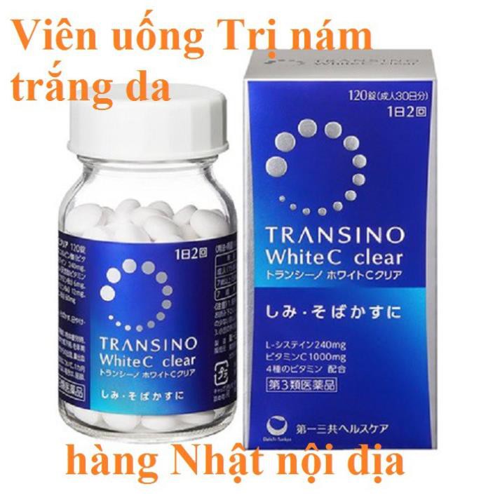 Viên uống Transino trắng da mờ nám tàn nhang Nhật bản