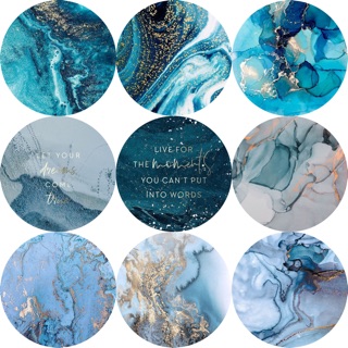 Popsocket vân đá xanh