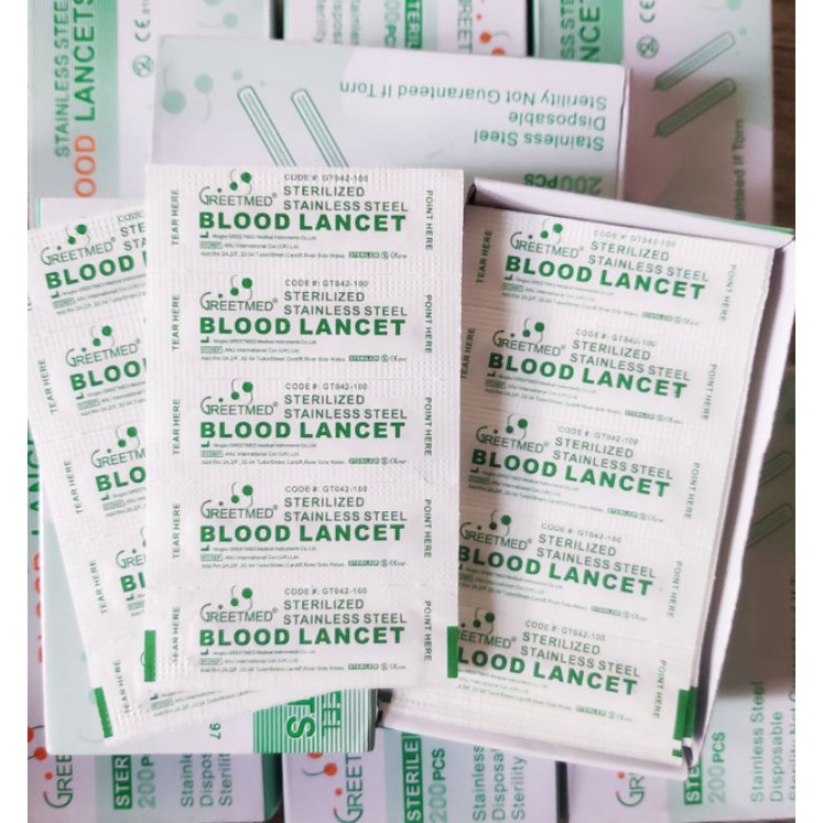 1 Hộp/200 Cây Kim Chích Mụn Blood Lancet