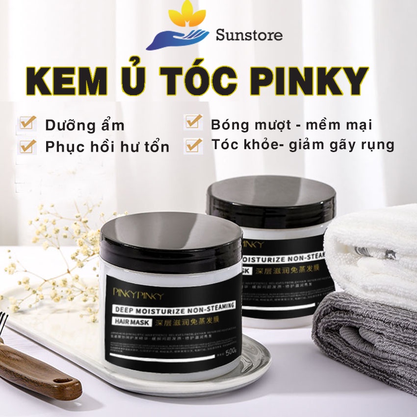 Kem ủ dưỡng và phục hồi tóc khô xơ hư tổn Pinky, giúp mái tóc trở nên khỏe, bóng mượt bồng bềnh - sunstore.office