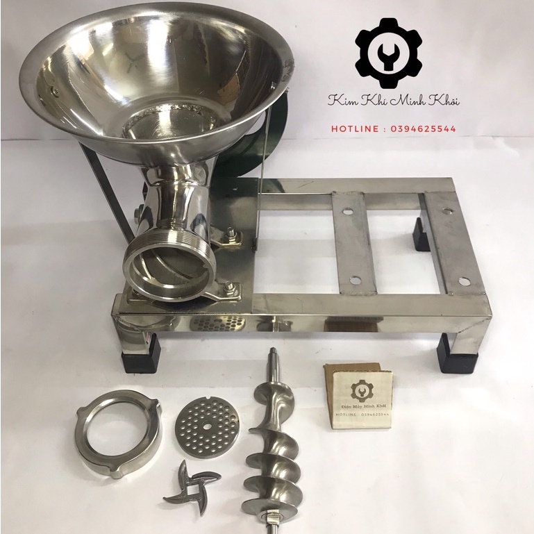 Cối đùn thịt 12 liền bệ inox, xay cua đa năng| Máy xay thịt đùn công nhiệp, cối đùn xương
