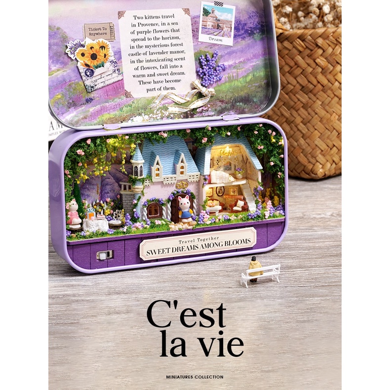 Mô hình nhà DIY Doll house Box Theatre - Travel trilogy (kèm bộ dụng cụ và keo dán)