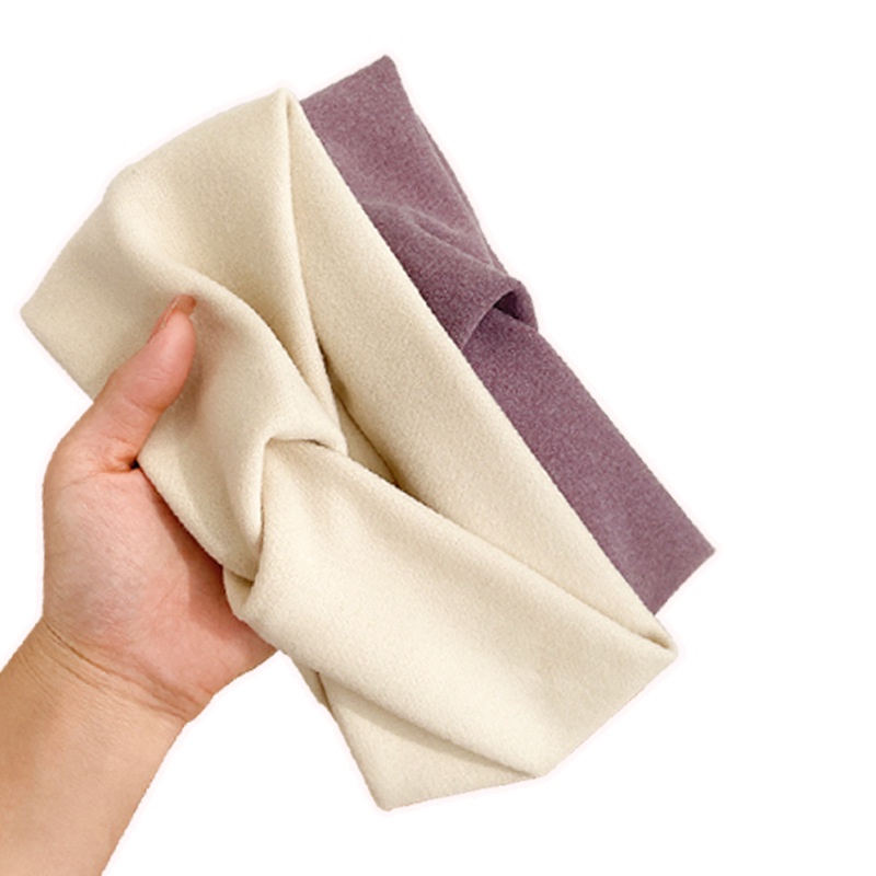 Băng Đô Cài Tóc Rửa Mặt Trang Điểm Bản Rộng Bằng Vải Hàn Quốc Cho Nữ