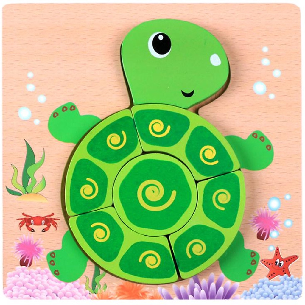 Đồ chơi ghép hình gỗ nổi 3D  thông minh Montessori- Loại  3d màu- gỗ dầy- nhiều chủ đề giúp bé phát triển trí tuệ