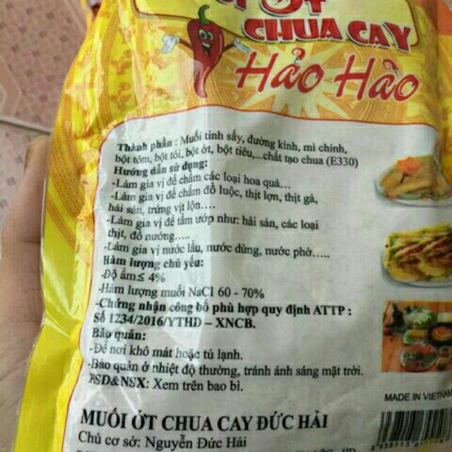 Sỉ Muối Ớt Chua Cay Đức Hải 500gr