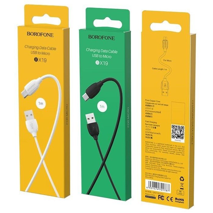 Cáp sạc Borofone BX19 Micro USB Dài 1m - Cáp Android