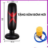 KÈM BƠM HƠI, Trụ Đấm Bốc Bơm Hơi Tự Cân Bằng Cao 1.6m Bao Cát Võ Thuật - Trụ Hơi Đấm Bốc Phản Xạ