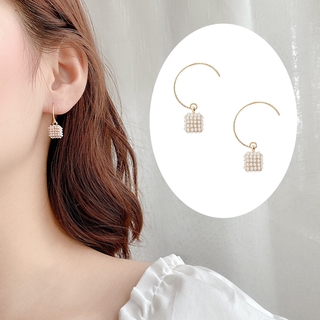 Women's beautiful simple design square earrings ear hook fashion accessories