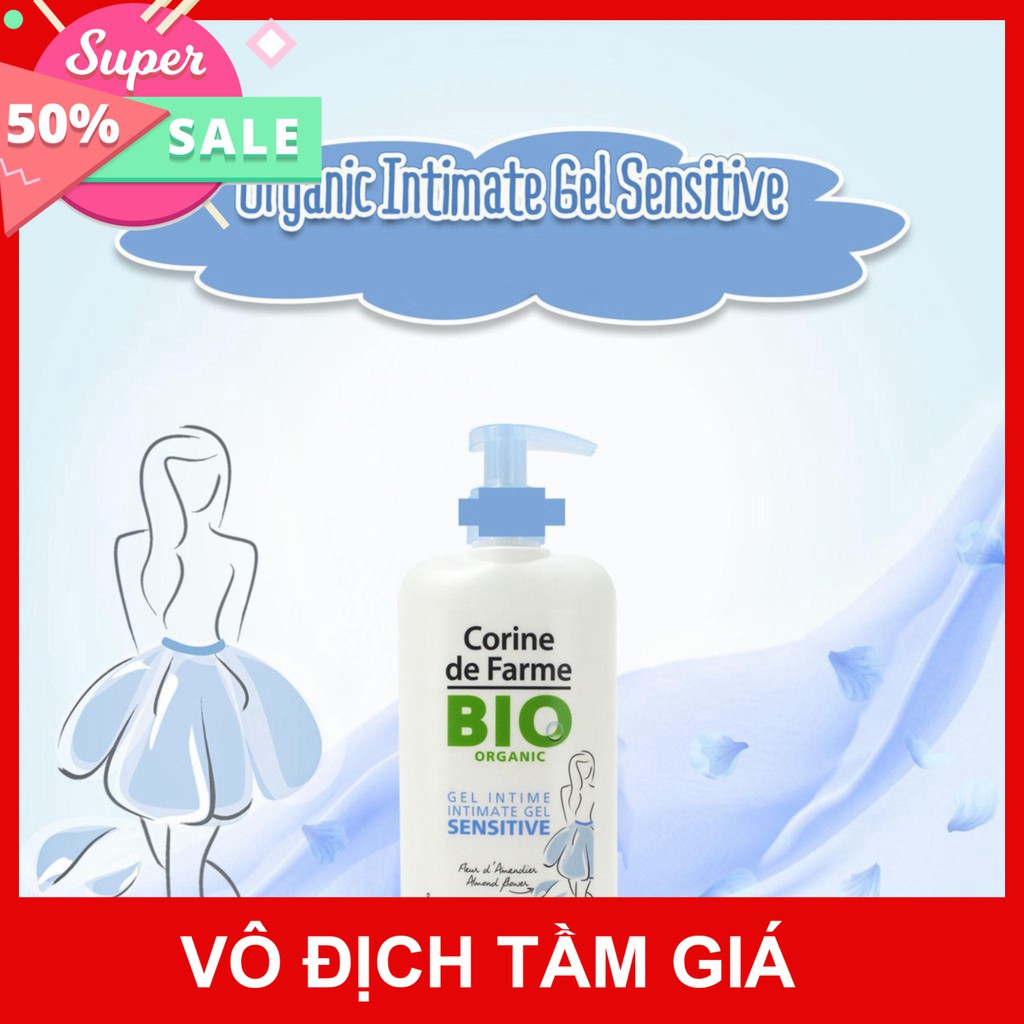 [CHÍNH HÃNG] Corine De Farm Organic Gel Làm Sạch Nhẹ Nhàng Và Dưỡng Ẩm Vùng Cơ Quan Sinh Dục Ngoài Organic Intimate Sens